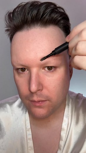 eyeBROW routine in check ✅ My brow routine is unlike anyone else’s. Parallel lines and right angle intersections - my mug is snatched with geometry Product used - Brow pomade @elfcosmeticsuk Hair by @howsyourheadwigs #eyebrow #browshaping #brows #makeuptrend #dragqueen #makeup #reels | Rude Velvet