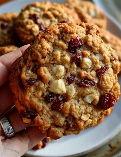 Oatmeal Cranberry Cookies Ingredients: - 1 cup unsalted butter, softened - 1 cup brown sugar, packed - 1/2 cup granulated sugar - 2 large eggs - 1 teaspoon vanilla extract - 1 1/2 cups all-purpose flour - 1 teaspoon baking soda Must express something to keep getting my recipes.... Thank you. FuII Recıpe 👇 💬 | My Grandma’s Recipes