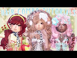 4 Cutesy Hair Combo Tutorials ౨ৎ DRESS TO IMPRESS Hair Combo Tutorials!