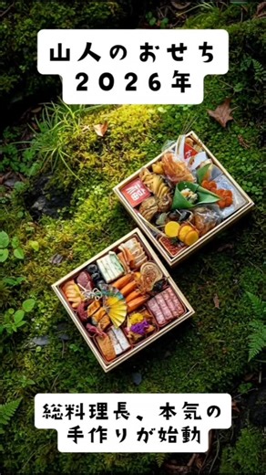 山人-oga- on Instagram: "​総料理長の「本気」が詰まった、わずか50セットの作品 ​岩手・湯川温泉「山人-yamado-」が、その老舗の誇りをかけて初めてお届けする、特別な手作りおせちのご予約を開始いたしました。 ​👨‍🍳 大量生産では、決して辿り着けない味。 このおせちは、総料理長が一品一品、魂を込めて仕込む「作品」です。 三陸の豊かな海、清流が育んだ山の幸。その一期一会の天然食材の魅力を最大限に引き出す、熟練の技と手間暇を惜しまない本物の手仕事をご堪能ください。 新しい年を、最上級の味とともにお迎えください。🎍 ​商品詳細 ・価格：27,000円（税込・送料込）＜１段重＞／44,000円（税込・送料込）＜２段重＞ ・予約締切：2025年12月10日 ・お届け期間：2025年12月30日着（冷蔵便） ・内容：１段重（約２～３人前）／２段重（約３～４人前） ・数量限定：全て職人仕込みのため、限定50箱でのご用意です。 特典： ・山人グループ施設ご宿泊時にご利用いただける5,000円分の宿泊補助券 （有効期限2026年1