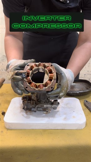 Mother Refrigeration on Instagram: "Inverter Compressor repair || inverter Compressor || what's inside inverter compressor || #invertercompressor #invertertechnology #invertercompressortester"