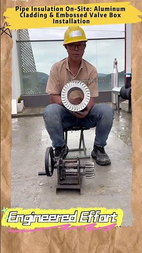 Pipe Insulation On Site Aluminum Cladding & Embossed Valve Box Installation #EngineeredEffort