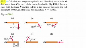 10.1 - Calculate the torque (magnitude and direction) about poi... | Filo