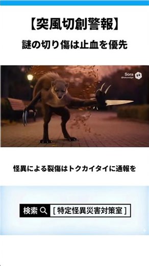 【突風切創警報】謎の切り傷は止血を優先 #shorts