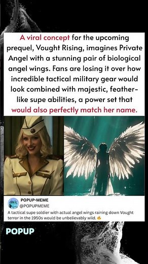 A viral concept for the upcoming prequel, Vought Rising, imagines Private Angel with a stunning pair