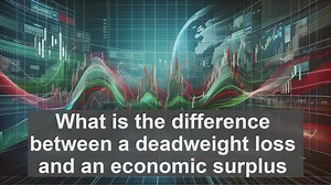 What is the difference between a deadweight loss and an economic surplus?