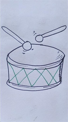 drums outline drawing tutorial #technique #drawing #shorts #shortsfeed #drums #art