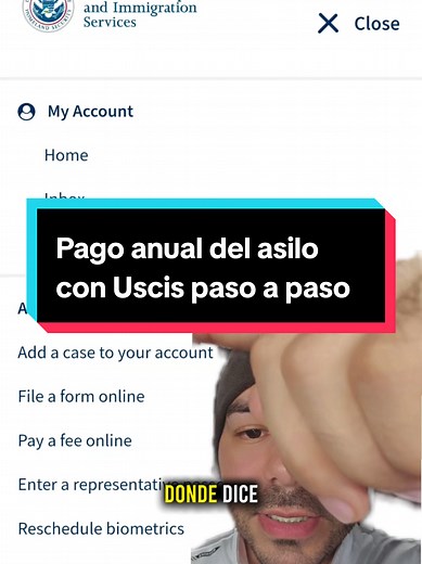 Pago anual del asilo con USCIS paso a paso