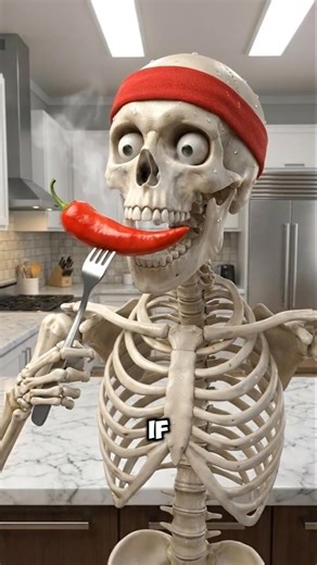 What Happens If You Only Eat Spicy Food for 7 Days? #shorts #youtubeshorts #science #skeleton
