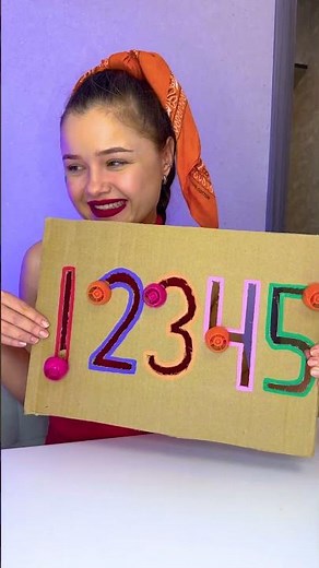 เรียนรู้ตัวเลขแบบสนุก ๆ 🔢 😍 #งานฝีมือ #DIY