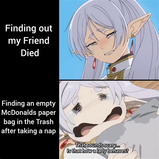 “Frerien crying is so adorable 🥹💖😭” “Me watching Frerien cry like… too cute 🫶💗🥹” “Frerien crying = instant heart melt 🥹💖✨” | Anime Cute Faces :3