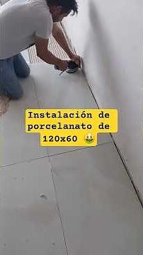 como pegar porcelanato de 120x60 #enbuscadelosmejoresprecios #arquitectura #construction #foryou