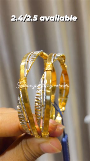22K views · 246 reactions | Tiara brand bangles.... designer bangles Only 2.4/2.5 left..... | Indian Jewellery Corner | Facebook