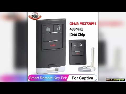 KEYECU 3 Buttons GMS 95372091 For Holden Chevrolet Captiva 2014 2015 2016 2017 2018 Smart Key 433MH