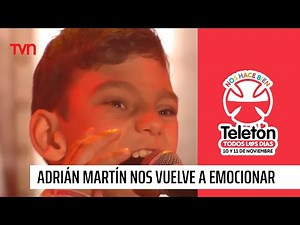 ¡Conmovió a todos!: Adrián Martín vuelve a emocionar al público de la Teletón con su canto