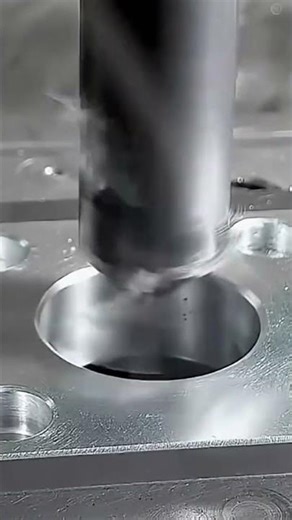 Precision Steel Plate Boring Process Using a High-Tech Industrial CNC Machine