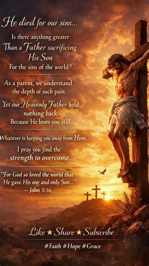 The Father’s greatest sacrifice — His Son,for the sins of the world#bibleverse#verseoftheday#verse