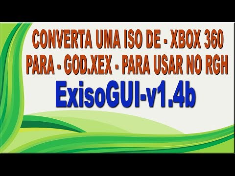 ExisoGUI-v1.4b - Converta ISO de xbox360 Para GOD.XEX e use no seu RGH