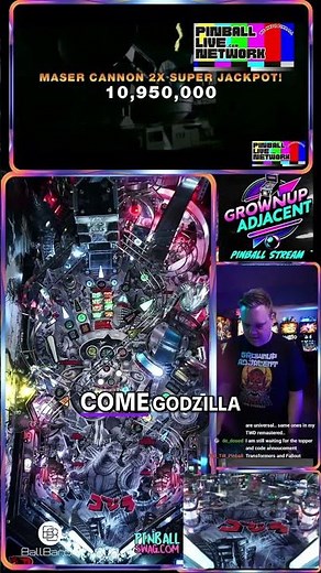Godzilla Pinball: Tanks, Toppers, and Transformers! #shorts