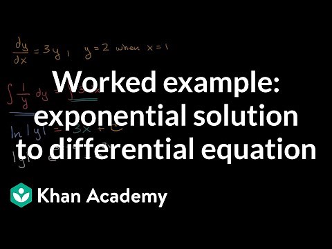 Worked example: exponential solution to differential equation | AP Calculus AB | Khan Academy
