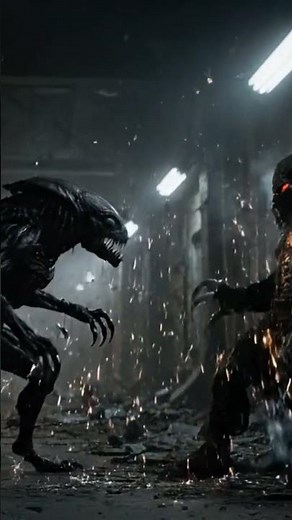 Alien vs. Predator fight scene