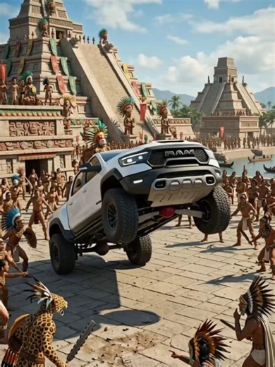 Que pasaria si tuvieras una TRX en el Imperio Azteca #animacion #sabiasque #ai #fyp #viral #parati #trx