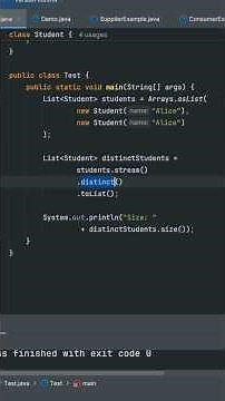 Distinct Keyword In #java