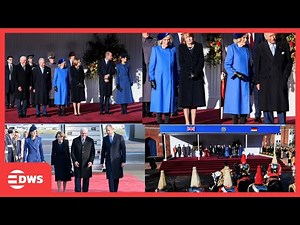 FULL GRAND ROYAL WELCOME: King, Queen, Prince William & Kate Welcome Germany’s President Frank |AC1E