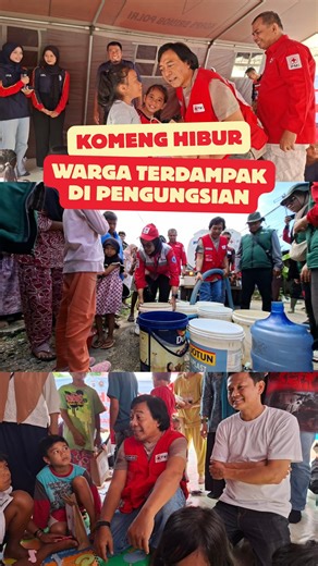 Palang Merah Indonesia (PMI) on Instagram: "Di tengah kesedihan mendalam akibat bencana banjir dan tanah longsor yang menimpa Sumatera Barat pada Jumat pagi (28/11), Komeng, komedian ternama sekaligus relawan Palang Merah Indonesia (PMI), tampil sebagai oase keceriaan bagi para pengungsi. #pmiselalubantu"