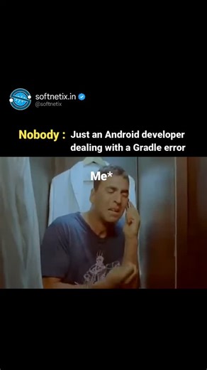 SOFTNETIX on Instagram: "App developer with Gradle error 😂 . . . . #AndroidDev #MobileAppDeveloper #GradleError #DebugModeOn #FunctionLogic #ReturnStatement #LogicBuilding #ComputerScienceLife #CodeFlow #CodeNewbie #ProgrammerLife #DeveloperStruggles #SoftwareEngineer #StackOverflowDev #DependencyHell #SleepCodeRepeat #EatSleepCodeRepeat #LateNightCoding #CodingTillDawn #CoffeeAndCode #CodingHumor #FunnyCode #CodingMemes #BugHuntingSeason #InfiniteLoop #AIWillReplaceUs #BuildFailed #TechReasoni