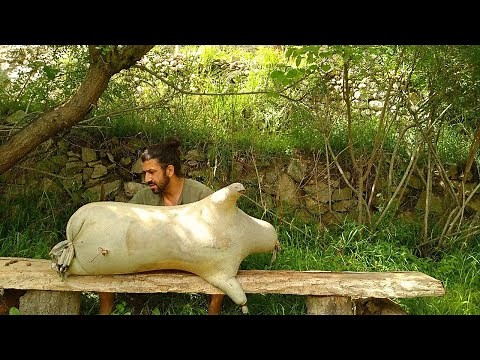 Traditional way to prepare Goat Skin for Water Bag and Butter Making