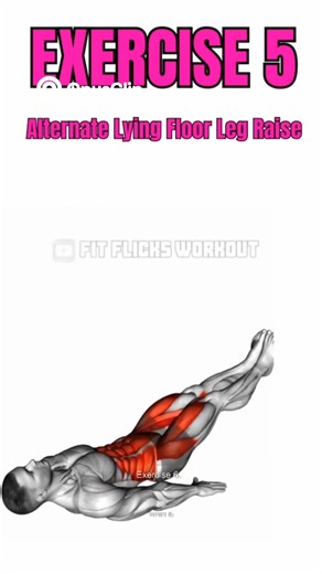 “Alternate Lying Floor Leg Raise: Perfect Core Exercise!” #shorts #abs