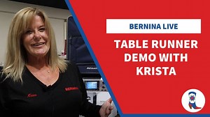 Krista is one of our amazing Bernina Sales Specialists here at Stitchin' Heaven and today she wants to tell you about this awesome table runner that she made! This project is GREAT for even the most beginning sewists, and you can customize the fabrics to make any design you want! Krista also wants to show you something really important to consider when choosing your Bernina, or any other sewing machine. Throat space is vital to think about when you're considering purchasing a Bernina sewing mach