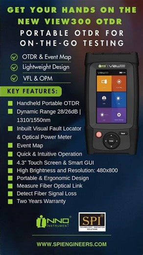 INNO View300 Handheld Poratble OTDR - SPI Engineers | INNO Instrument