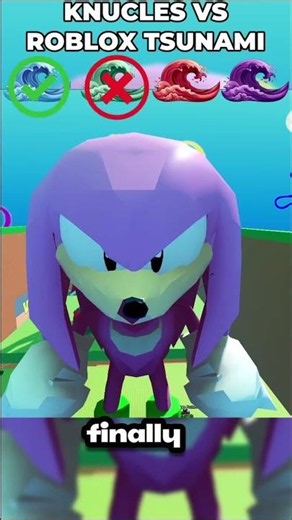 Can Knuckles Defeat The Roblox Waves?🤔Escape Tsunami For Brainrots! #roblox #knuckles #sonic #shadow