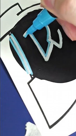 How to Draw a Bold Graffiti Letter "D" | Blue & Black Style
