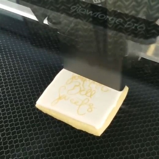 Now this is something that will make your mouth drop (and drool!). Bree printed on sugar cookies for a special sweet snack branded for a business named Southern Bell Sweets on her Glowforge. IG: cookiemomsteratx Check out what Glowforge owners are making today: https://bit.ly/3KY7xvs. | Glowforge