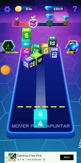 Interactive Mobile Game with Colorful Blocks and Grids