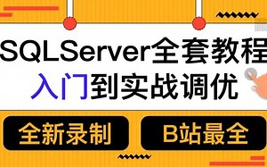 2022全新录制SQLServer教程 |全网最细致SQLServer零基础到实战到进阶到调优教程（数据库//NET/安装/储存/查询)B0931
