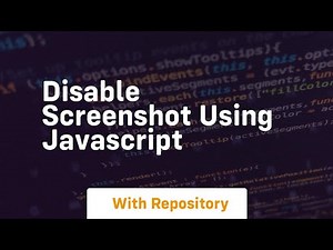 Disable screenshot using javascript