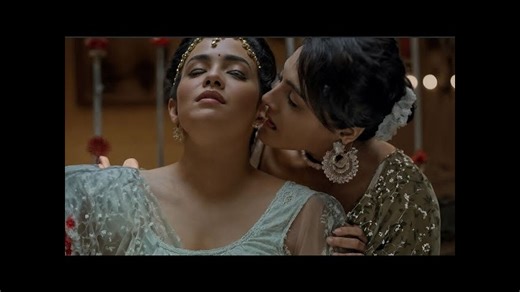 Saree Kisses: Indian Lesbian Love on Bed | Lesbian Kissing Scenes