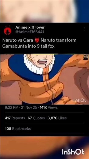 Naruto vs Gara 👹 Naruto transform Gamabunta into 9 tail fox