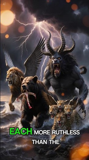 The 4 Monsters That Predicted the Future of the World 😱 | Daniel’s Vision Explained #bible #fyp