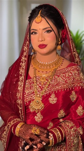 17K views · 155 reactions | Stunning Red bride ♥️ makeover by Alisha khan | Alisha's Artistry | Facebook
