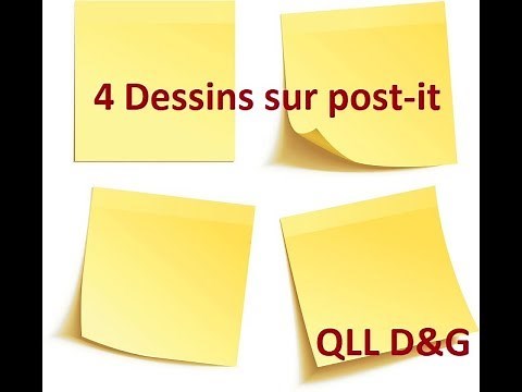 Tuto "4 idées de dessin sur post-it"