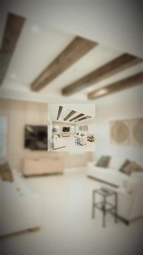 ✨ Transform your space with style! ✨ These ceiling beams bring warmth, depth, and character to the room. Would you add this design to your home? 👇 #InteriorDesign #HomeRemodel #CeilingBeams #WallDesign #dreamhome