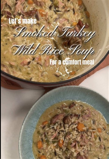 I put a little twist on Ashley Renee’s Smoked Turkey Wild Rice Soup and I’m obsessed! #dinnerideas #souprecipe #dinnerwithme #cookwithme #recip