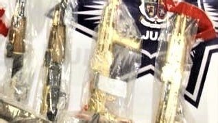 Barrio Azteca gang arsenal seized in Mexico had gold AK-47s, .50-caliber rifles