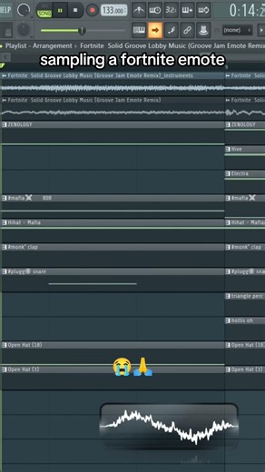 sampling a fortnite emote 😭 🙏 #fortnite #emote #sample #typebeat #memes #producer #shorts #trending