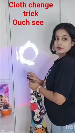 cloth change trick #funny #cloth #trick #girlscloths #woman #uniformchange